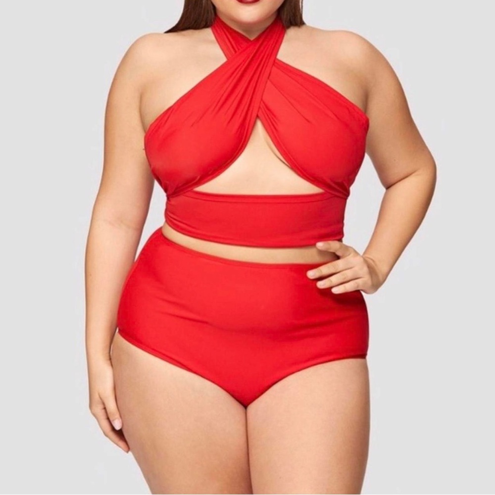 Wrap High Waisted Bikini Swimsuit